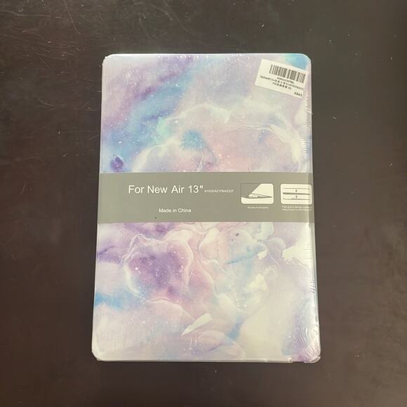 MacBook New Air 13” purple/blue watercolor design hard shell case - Picture 1 of 3